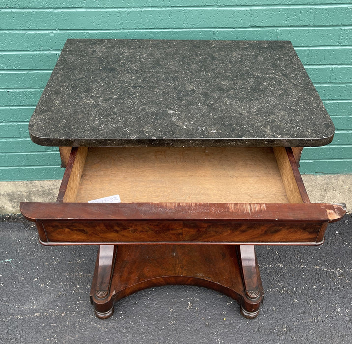 SMALL MARBLE TOP EMPIRE CONSOLE