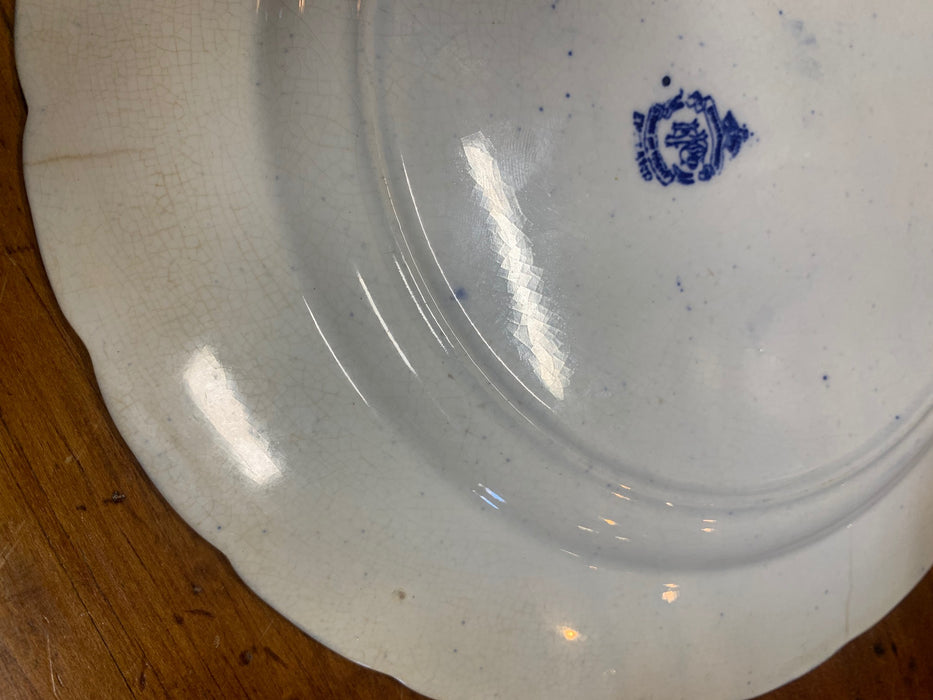 BLUE WILLOW ENGLISH PLATE - AS FOUND