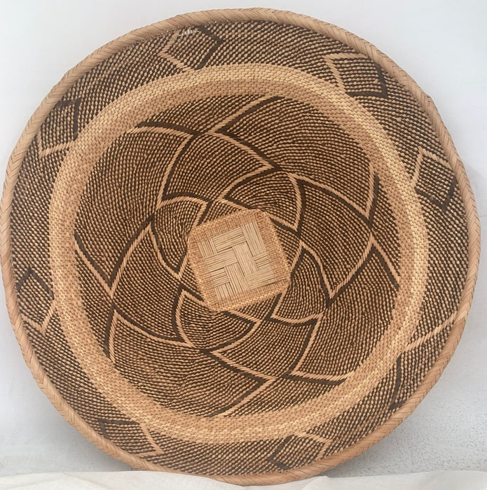 LARGE WOVEN AFRICAN BASKET
