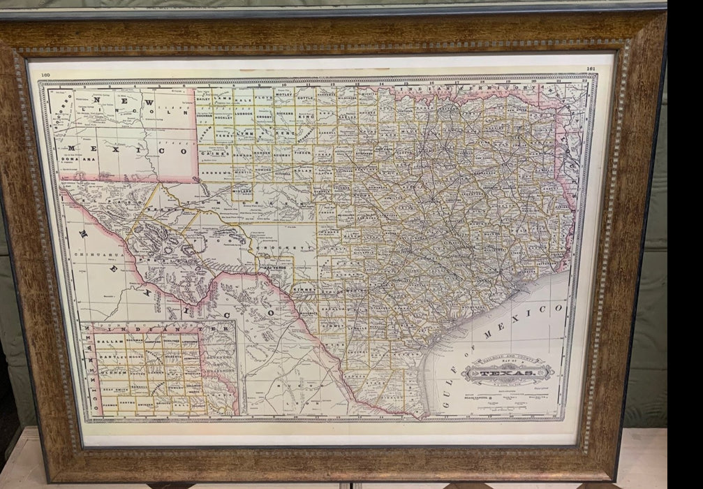 TEXAS RAILROAD AND COUNTY MAP