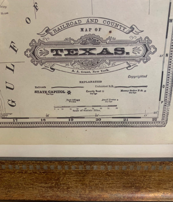 TEXAS RAILROAD AND COUNTY MAP