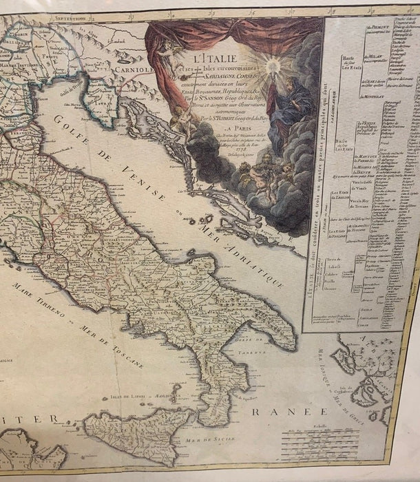 FRAMED MAP OF ITALY