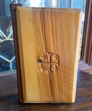 BIBLE WITH OLIVE WOOD COVER