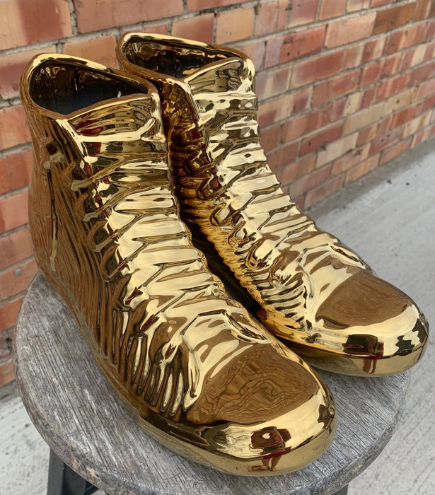 PAIR OF GOLDEN POTTERY MAGIC SNEAKERS