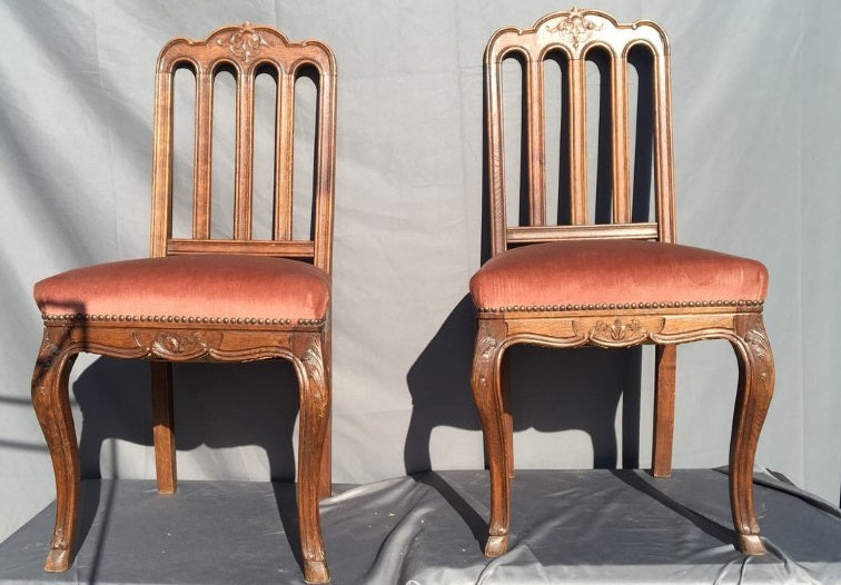 PAIR OF LOUIS XV LOOP BACK SIDE CHAIRS