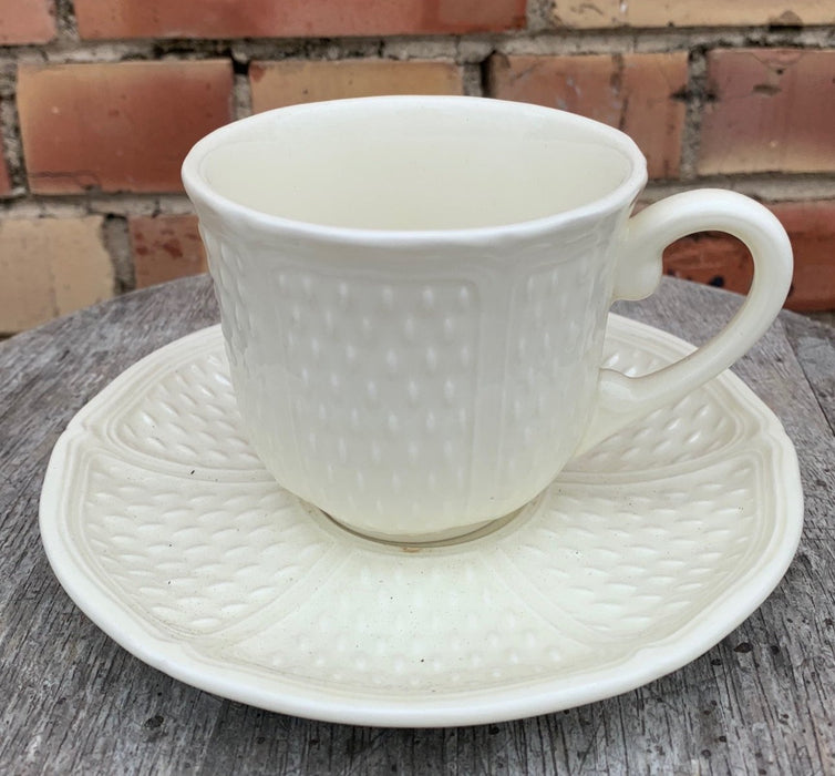 FRENCH ECCRU GIEN CUP AND SAUCER