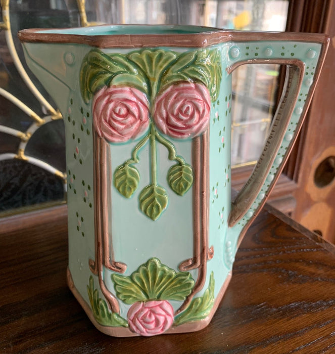 SEYMOUR MANN MAJOLICA PAINTED SMALL PITCHER