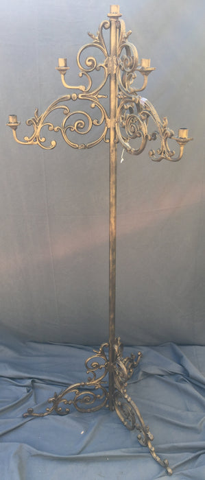 CAST ALUMINUM FLOOR CANDELABRA