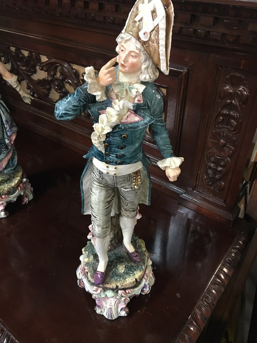 ORNATE FRENCH PORCELAIN MAN FIGURE ONLY