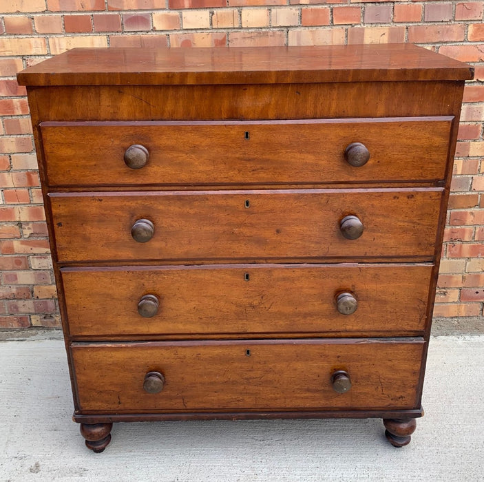 MAHOGANY 4 DRAWER ENGLISH CHEST