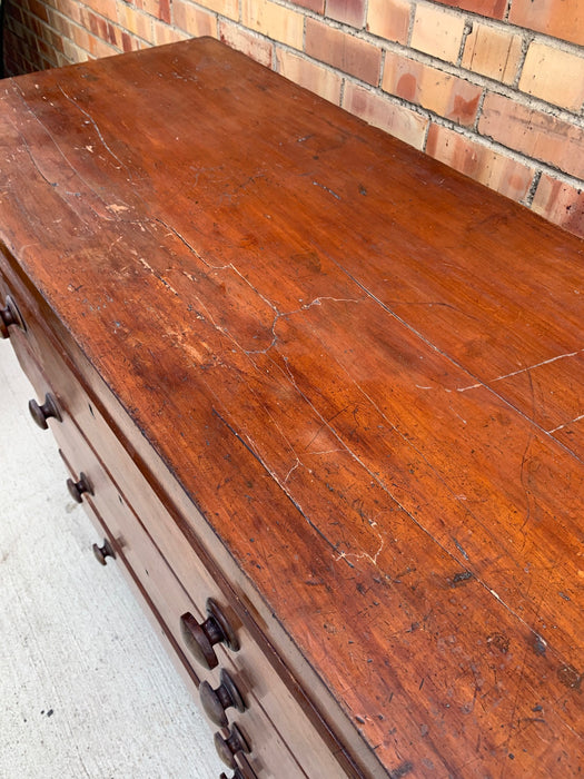 MAHOGANY 4 DRAWER ENGLISH CHEST