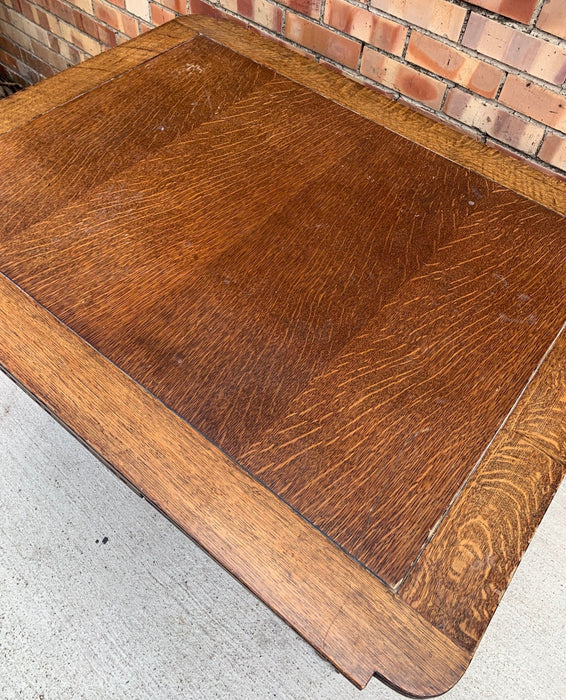 OAK TRESTLE BASE DRAW LEAF TABLE