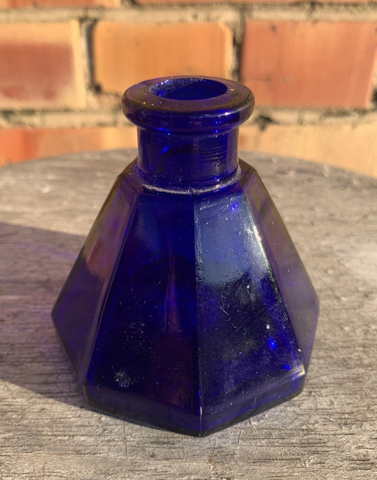 JAPANESE COBALT BLUE INK BOTTLE