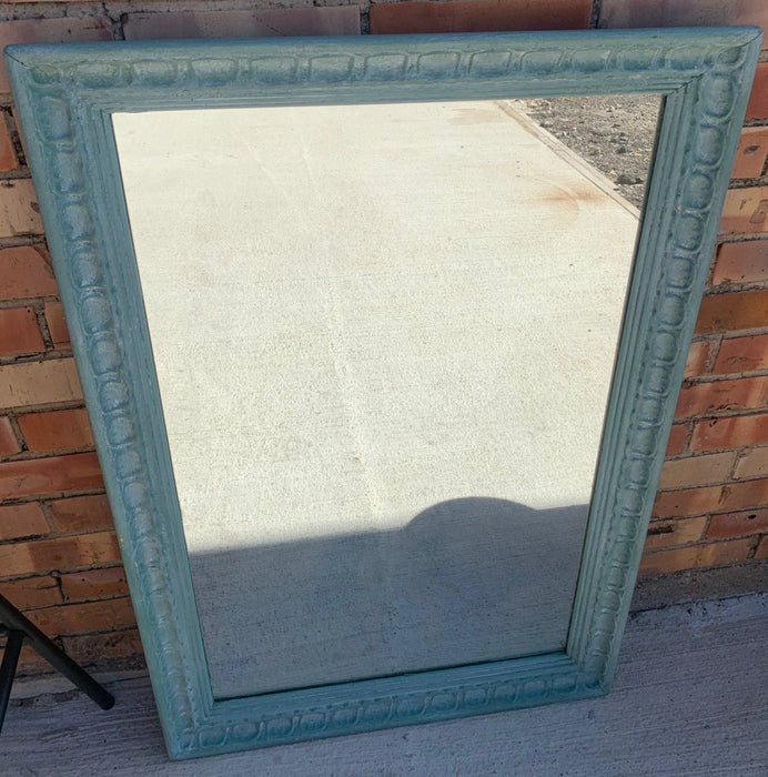 SEAFOAM GREEN FRAMED MIRROR