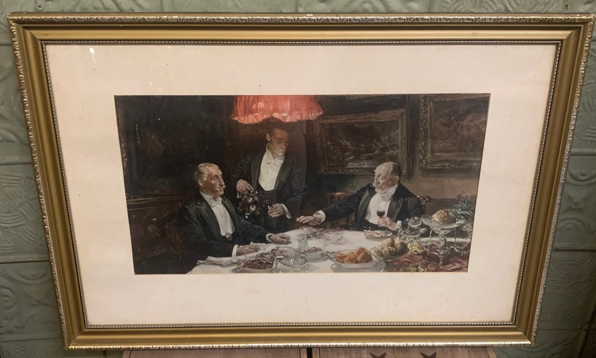 FRAMED GENTLEMEN'S DINNER PRINT