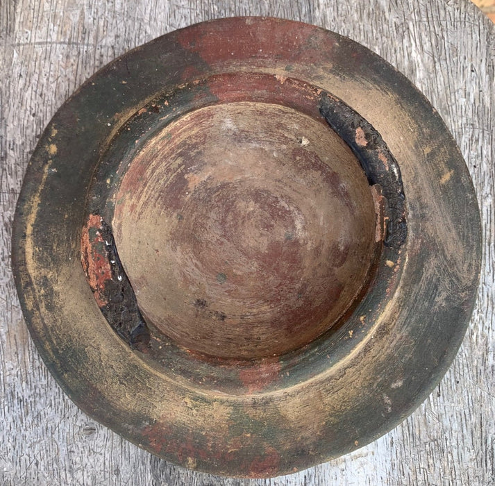 CRESCENT MOON ROUND POTTERY PLAQUE