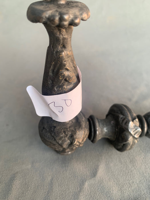 PAIR OF CAST IRON FINIALS