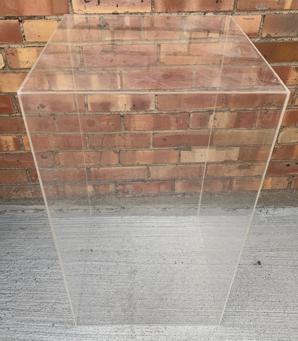 LARGE ACRYLIC CASE OR END TABLE - AS IS