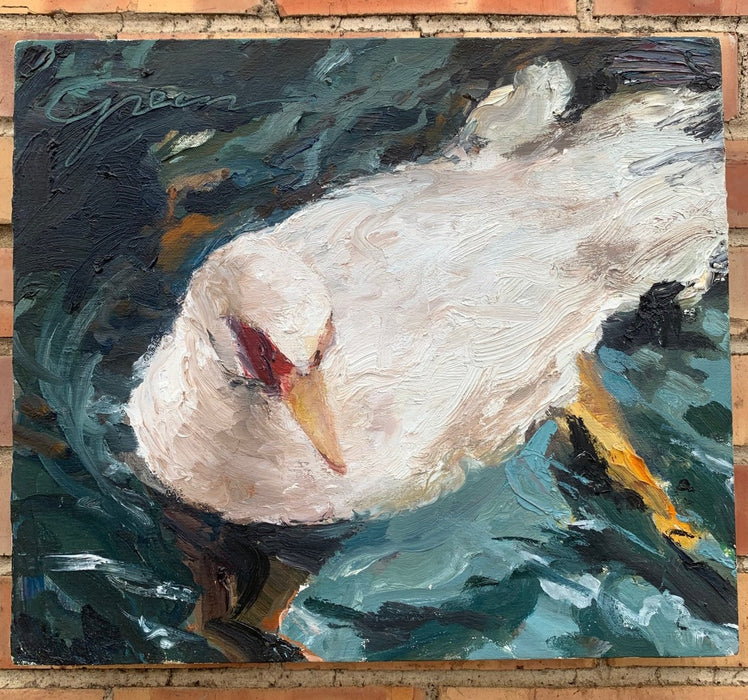 UNFRAMED WATER FOWL PAINTING ON CANVAS