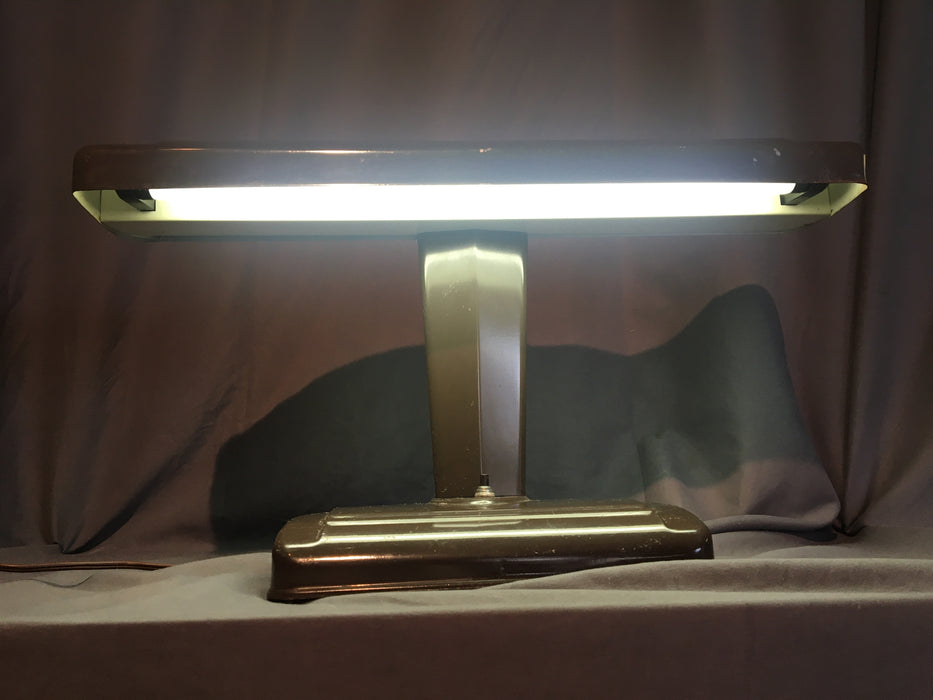 UNDERWRITERS LABORATORIES INC. MODERN BROWN FLORESCENT DESK LAMP