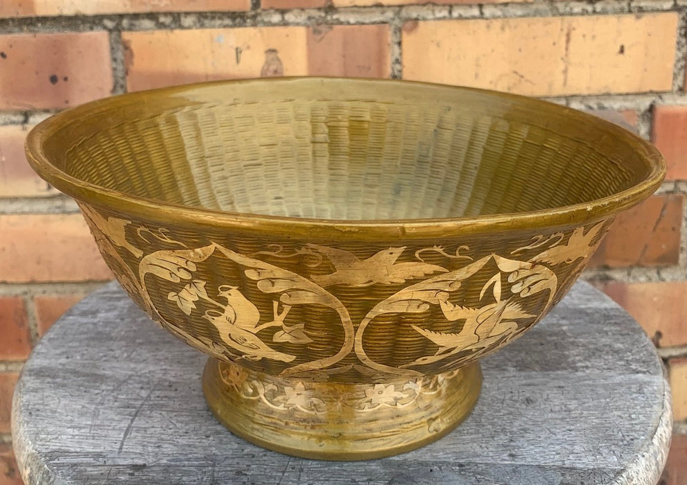 ASIAN GOLDEN BASKET STYLE COMPOTE WITH BIRDS DESIGN