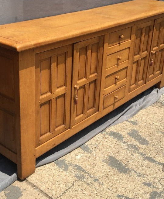 RUSTIC OAK SIDEBOARD WITH DRAWERS