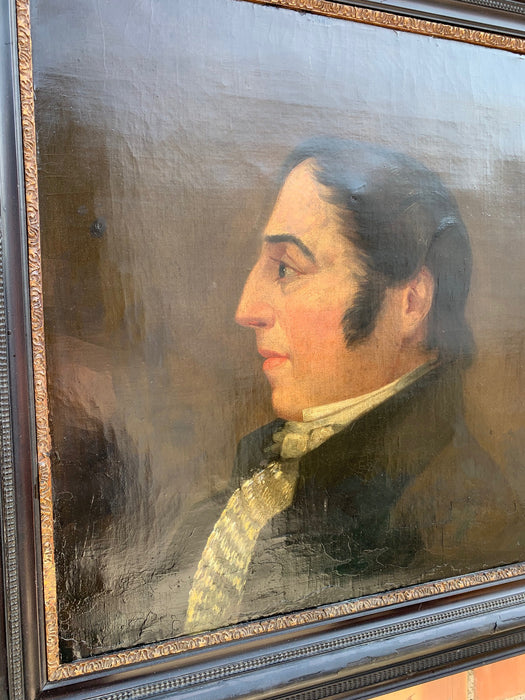 19TH CENTURY OIL PAINTING PORTRAIT OF A GENTLEMAN