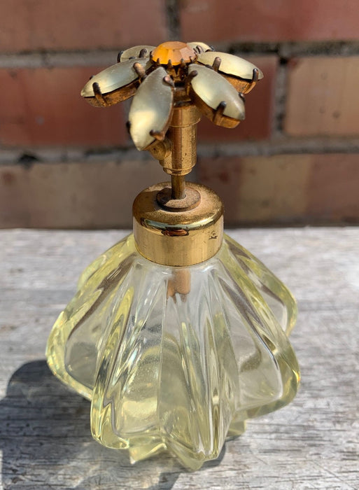 VINTAGE PERFUME BOTTLE WITH FLOWER
