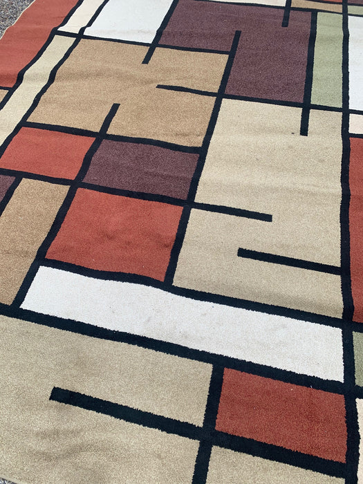 LARGE VINTAGE ABSTRACT AREA RUG