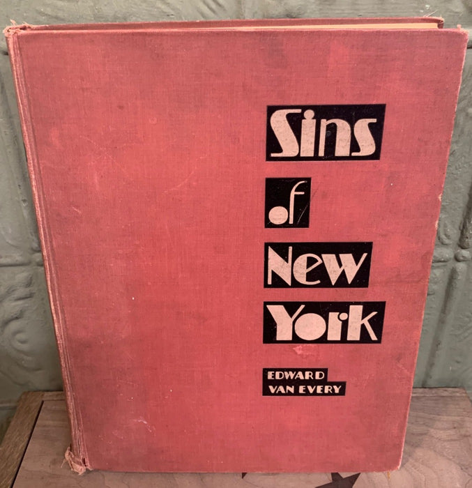 SINS OF NEW YORK BOOK BY EDWARD VAN EVERY