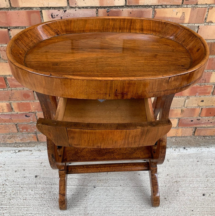 OVAL 19TH CENTURY STAND WITH DRAWER