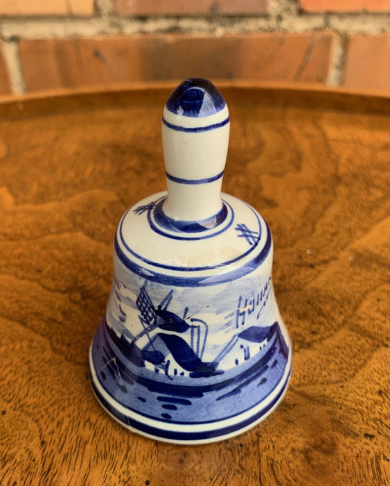 MINIATURE BLUE AND WHITE BELL AS IS