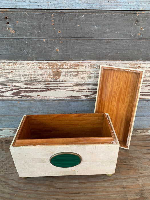 STONE COVERED LIDDED BOX