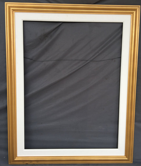 LARGE GOLD FRAME WITH THICK WHITE LINER