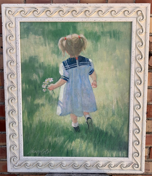 OIL PAINTING OF YOUNG GIRL BY NANCY COLE