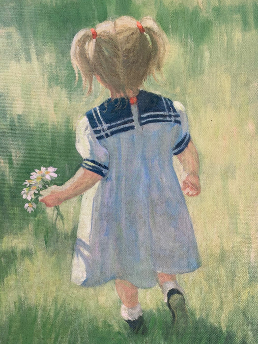 OIL PAINTING OF YOUNG GIRL BY NANCY COLE