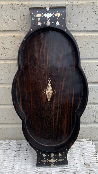 COROMANDEL WOOD TRAY WITH MOTHER OF PEARL INLAY