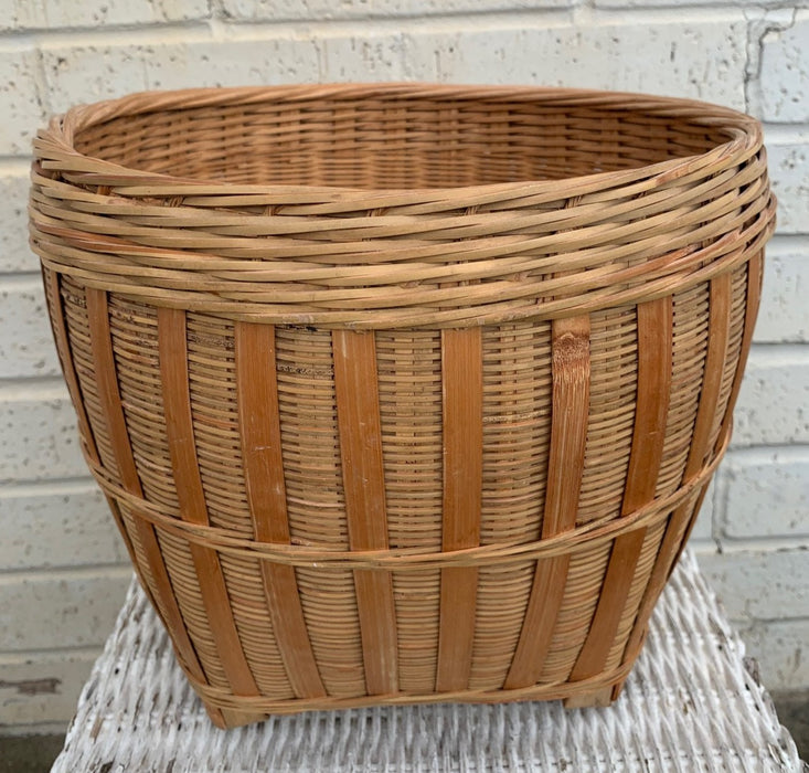 WICKER PLANTER OR WASTE BASKET