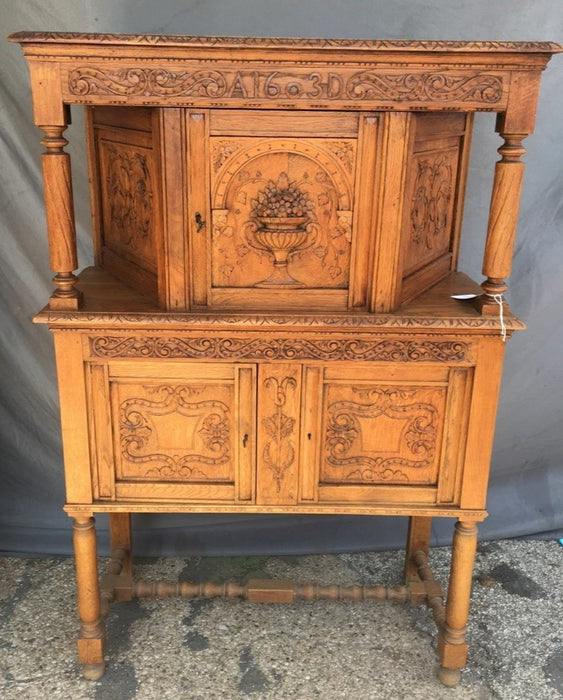 URN CARVED PETITE COURT CUPBOARD