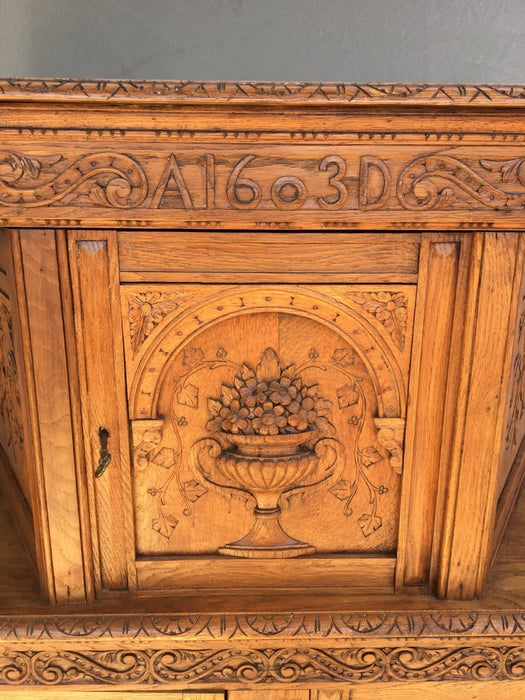 URN CARVED PETITE COURT CUPBOARD