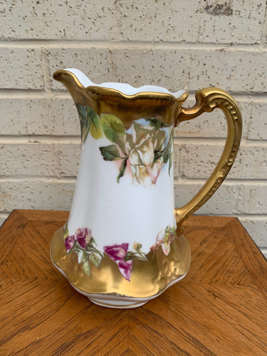LIMOGES CHOCOLATE POT FOR VASE (NO LID)