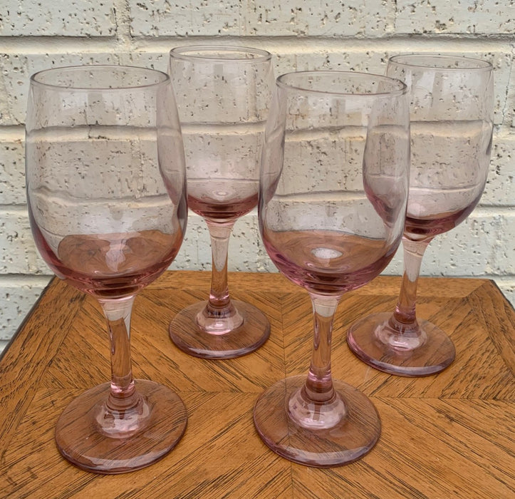 SET OF 4 AMETHYST WINE GLASSES