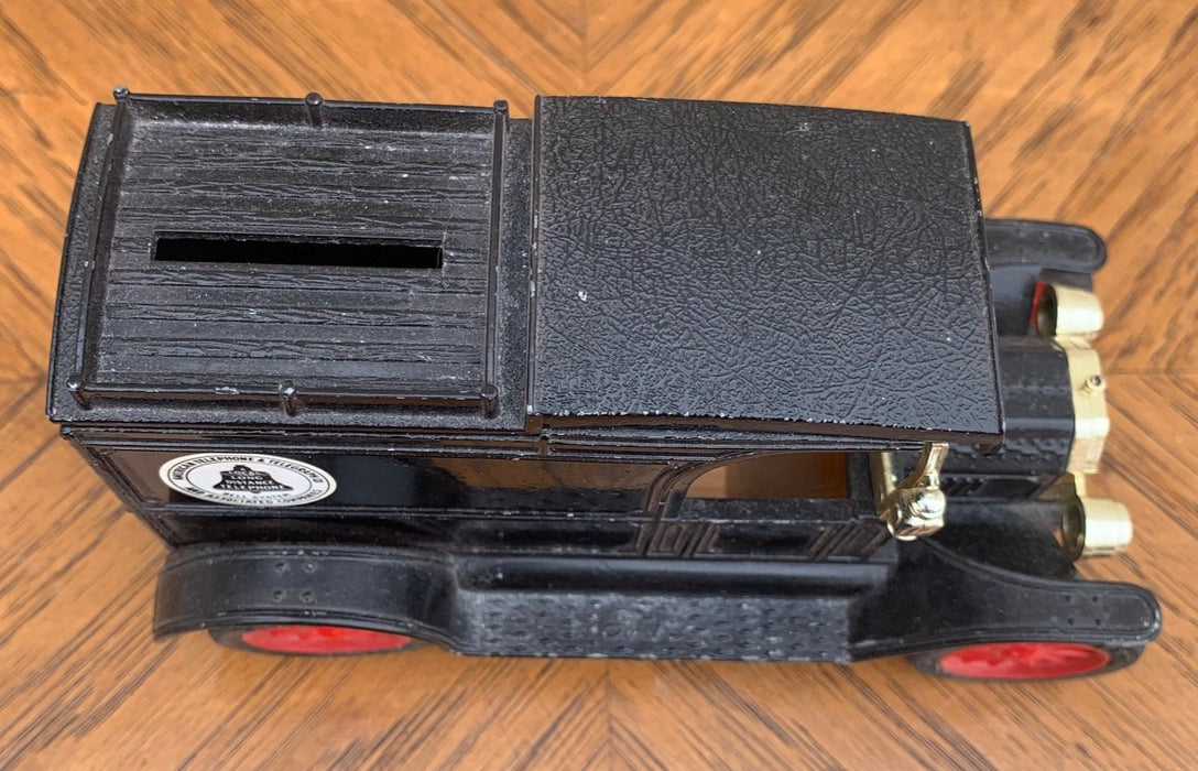 VINTAGE BLACK METAL CAR BANK