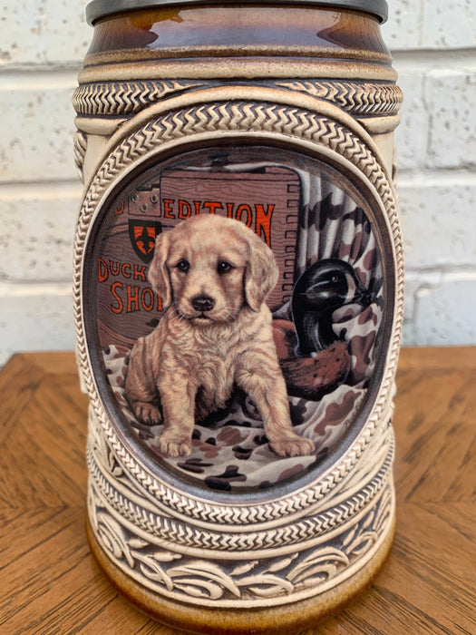 RETRIEVER DOG LIDDED STEIN