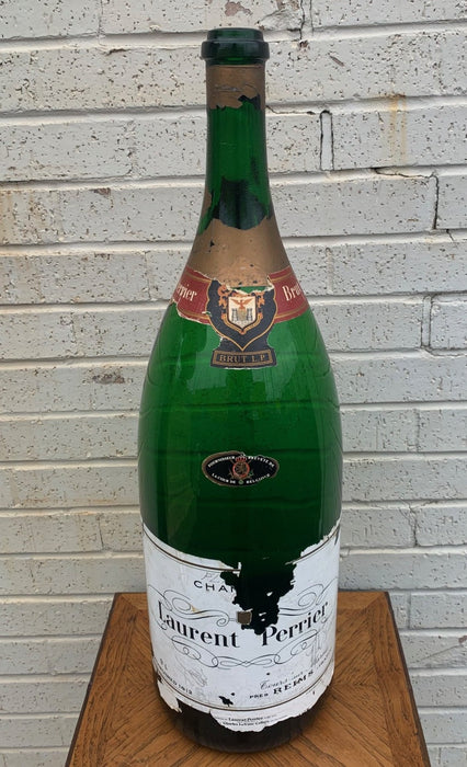 HUGE AUTOGRAPHED LAURENT PERRET CHAMPAGNE BOTTLE