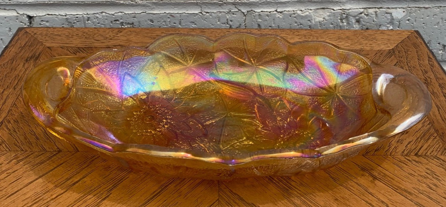 CARNIVAL GLASS OBLONG DISH