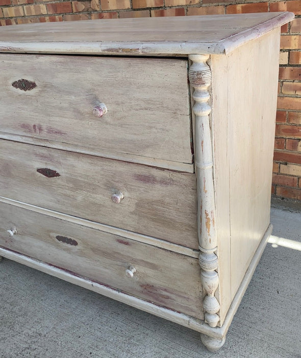 GREY PAINTED ANTIQUE PINE CHEST