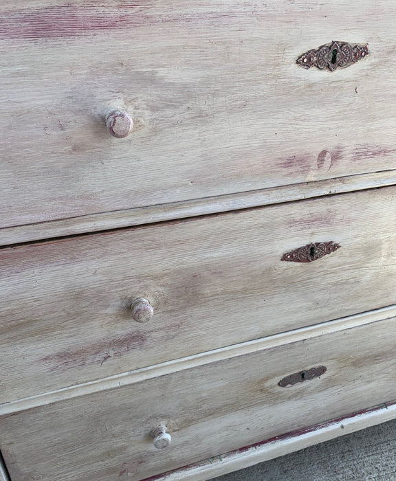 GREY PAINTED ANTIQUE PINE CHEST