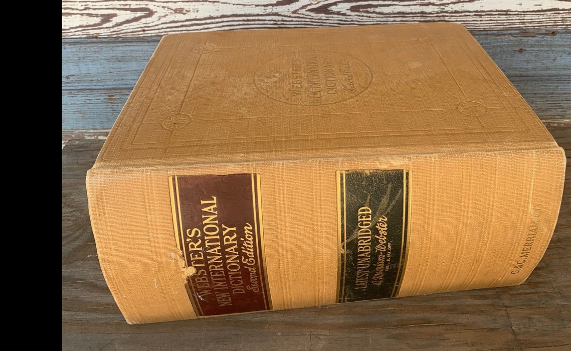 HUGE WEBSTERS DICTIONARY