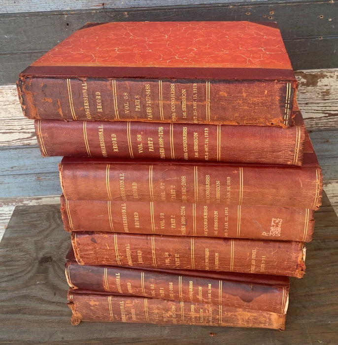 1915-19 RED COVER CONGRESSIONAL RECORD (EACH)